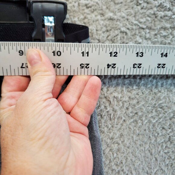 Nike Pro Cropped Athletic Compression Leggings Black Gray Band Logo Small - Picture 2 of 7